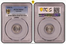 1943-S 3D MS64