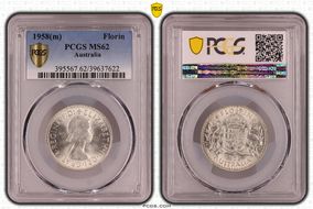 1958(m) Florin MS62