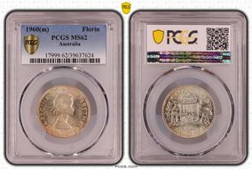 1960(m) Florin MS62