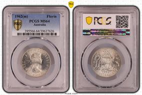 1962(m) Florin KM-60  Ag MS64