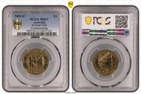 2003-C $1 Korean War Counterstamp MS67