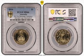 2016 $1 50 Yrs Decimal Currency MS66