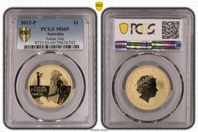 2012-P $1 Anzac Day MS69