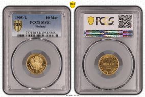 1905-L 10 Mar KM-8.2  Au MS61