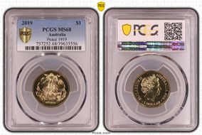 2019 $1 Peace 1919 MS68