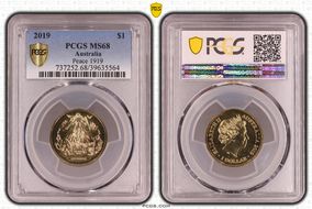 2019 $1 Peace 1919 MS68