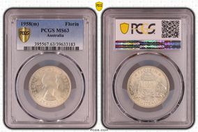 1958(m) Florin KM-60 Ag MS63