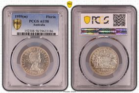 1959(m) Florin KM-60  Ag AU58