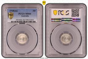 1948(m) 3D KM-37a  Ag MS66