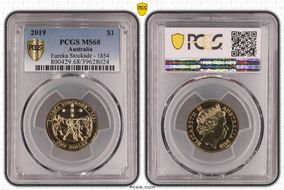 2019 $1 Eureka Stockade - 1854 MS68