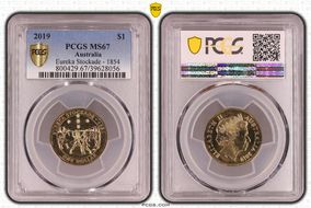 2019 $1 Eureka Stockade - 1854 MS67