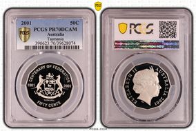 2001 50C Tasmania PR70DCAM