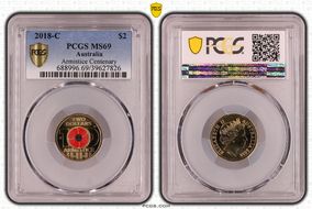 2018-C $2 Armistice Centenary Colorized MS69