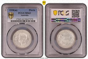 1938(m) Florin KM-40  Ag MS63