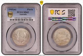 1943(m) Florin KM-40  Ag MS62