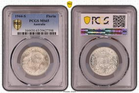 1944-S Florin KM-40  Ag MS65