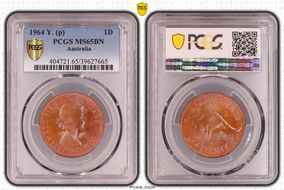 1964 Y. (p) 1D MS65BN