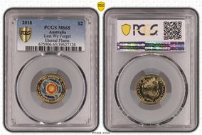 2018 $2 Lest We Forget Eternal Flame Colorized MS65