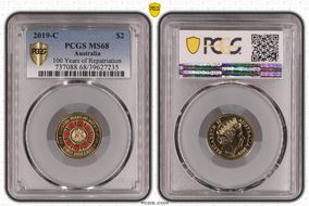 2019-C $2 100 Years of Repatriation Colorized MS68