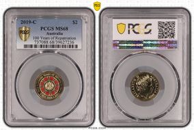 2019-C $2 100 Years of Repatriation Colorized MS68