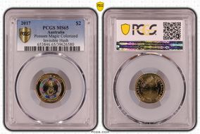 2017 $2 Possum Magic Colorized Invisible Hush MS65