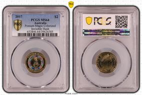 2017 $2 Possum Magic Colorized Invisible Hush MS64