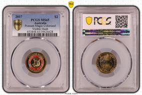 2017 $2 Possum Magic Colorized Visible Hush MS65