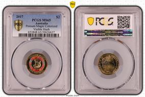 2017 $2 Possum Magic Colorized Visible Hush MS65