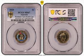 2020 $2 Women's T20 World Cup Colorized MS67