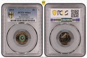 2014 $2 Remembrance - Colorized MS64