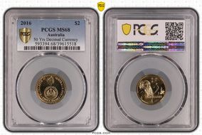 2016 $2 50 Yrs Decimal Currency MS68