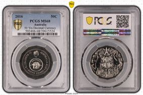 2016 50C 50 Yrs Decimal Currency MS68