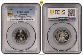 2016 10C 50 Yrs Decimal Currency MS68