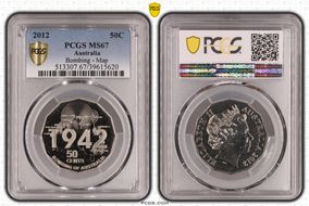 2012 50C Bombing - Map MS67