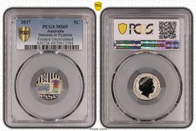 2017 5C Bananas in Pyjamas Colorized Frosted Uncirculated MS69