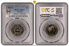 2013-C $1 Holey $ - Mintmark MS67