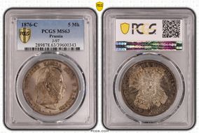 1876-C 5 Mk J-97 MS63