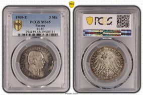 1909-E 3 Mk J-135 MS65