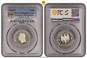 1934-F 2 Mk Schiller J-358 PR66DCAM