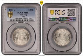 1901-J 2 Mk J-63 MS67