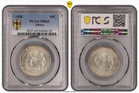 1936 50C Albany MS65