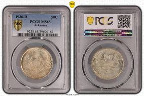 1936-D 50C Arkansas MS65