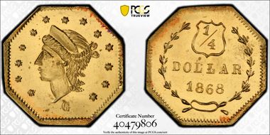 1868 G25C BG-746 MS64