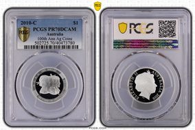 2010-C $1 100th Ann. Australian Coinage PR70DCAM