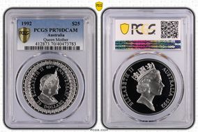 1992 $25 Queen Mother PR70DCAM