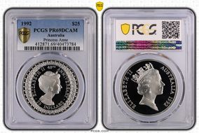 1992 $25 Princess Anne PR69DCAM