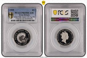 1995 £2 S-K6 50th Anniv UN Ag Pft PR69DCAM