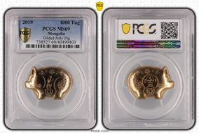 2019 1000 Tug Gilded Jolly Pig MS69