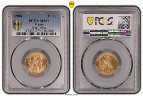 1908 20 Fr Gad-1064a F-535 Refrappe MS67