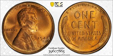 1948-S 1C MS67+ RD